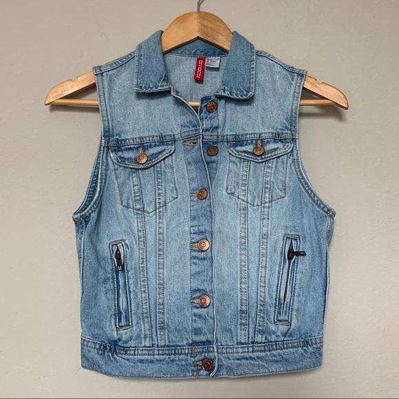 h&m denim vest